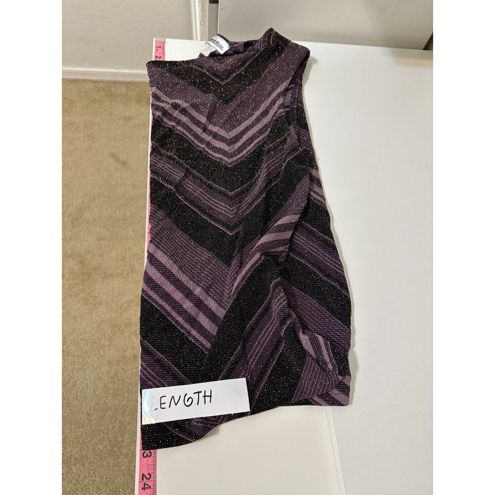 Vintage Y2K Carol Rose Womans Glittler Cowl Neck Top Sz XL Festival Western 90s - Picture 8 of 11